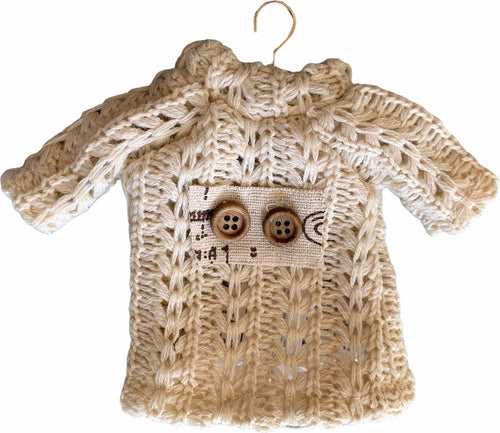 Maglioncino in lana beige su gruccia per albero di natale decorazione natalizia da 17 cm Casa e cucina/Decorazioni per interni/Addobbi e decorazioni per ricorrenze/Decorazioni natalizie/Addobbi e decorazioni/Palle e palline MagiediNatale.it - Altamura, Commerciovirtuoso.it