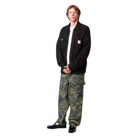 CARHARTT WIP maglione carhartt wip chore knit jacket - black da uomo