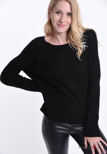 Maglione da Donna effetto Ciniglia Nero Maglia da donna Nera Invernale Maniche lunghe Taglia Unica Maglione Donna L'Orchidea - Siderno, Commerciovirtuoso.it