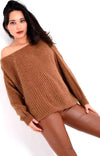 Maglione Donna Invernale Lavorato a Maglia Maglioncino a Coste strette Cammello per Lei Tg,Unica manica Lunga Maglione Donna L'Orchidea - Siderno, Commerciovirtuoso.it