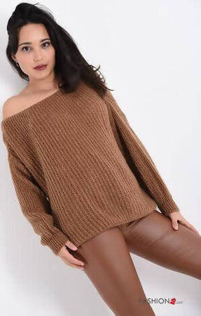 Maglione Donna Invernale Lavorato a Maglia Maglioncino a Coste strette Cammello per Lei Tg,Unica manica Lunga Maglione Donna L'Orchidea - Siderno, Commerciovirtuoso.it