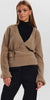 Maglione Donna Numph Sisava Wrap Knit Beige Moda/Donna/Abbigliamento/Maglioni e cardigan/Maglioni Snotshop - Roma, Commerciovirtuoso.it