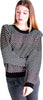 Maglione lavorato Donna a Quadri Bianco e Nero Maglia Girocollo Elasticizzata Morbida Fantasia quadretti per Lei Taglia Unica Maglia Donna L'Orchidea - Siderno, Commerciovirtuoso.it