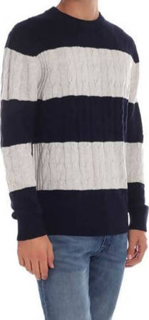 Maglione Uomo Tommy Hilfiger Fantasia a Righe Colorblock Blu E Grigio Navy in Cotone E Lana Maglione Casual Lavorazione a Trecce Girocollo Vestibilità Regolare Moda/Uomo/Abbigliamento/Maglioni e cardigan/Maglioni Euforia - Bronte, Commerciovirtuoso.it