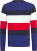 Maglione Uomo Tommy Hilfiger in Misto Cotone E Lana Fantasia a Righe Blu Nero Rosso Bianco Girocollo a Motivo Color Block Con Collo Polsini E Fondo a Coste Maglione Casual Vestibilità Regolare Moda/Uomo/Abbigliamento/Maglioni e cardigan/Maglioni Euforia - Bronte, Commerciovirtuoso.it