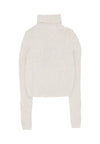 Tommy Hilfiger Maglione Donna W Melange Turtleneck Flag Sweater Ancient White Melange da donna