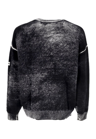 WASTED PARIS Maglione Uomo Ashes Sweater Faded Black da uomo
