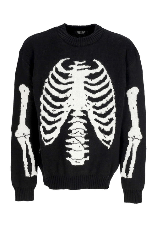 PHOBIA Maglione Uomo Bones Jumper Black/white da uomo