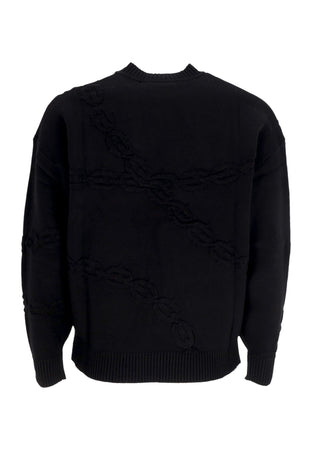 WASTED PARIS Maglione Uomo Chrome Sweater Crewneck Black da uomo