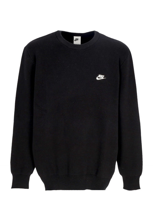 Nike Maglione Uomo Club Crewneck Black/white da uomo
