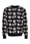 BILLIONAIRE BOYS CLUB Maglione Uomo Diamonds & Dollars Knit Jumper Black/ecru da uomo
