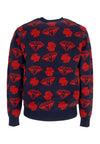 BILLIONAIRE BOYS CLUB Maglione Uomo Diamonds & Dollars Knitted Jumper Navy/red da uomo