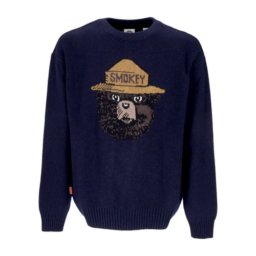 ELEMENT Maglione Uomo Jacquard Sweater X Smokey Bear Eclipse Navy da uomo