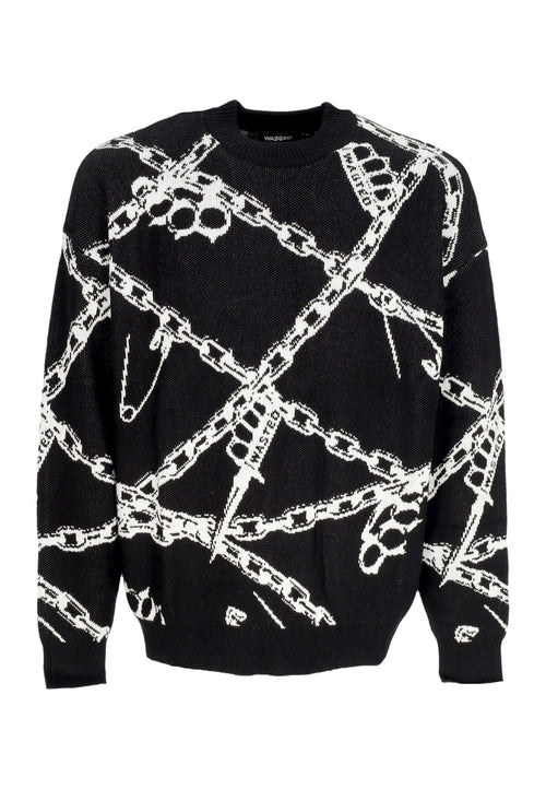 WASTED PARIS Maglione Uomo Knuckles Crewneck Black da uomo