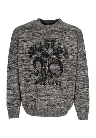 WASTED PARIS Maglione Uomo Lethal Sweater Black/charcoal da uomo