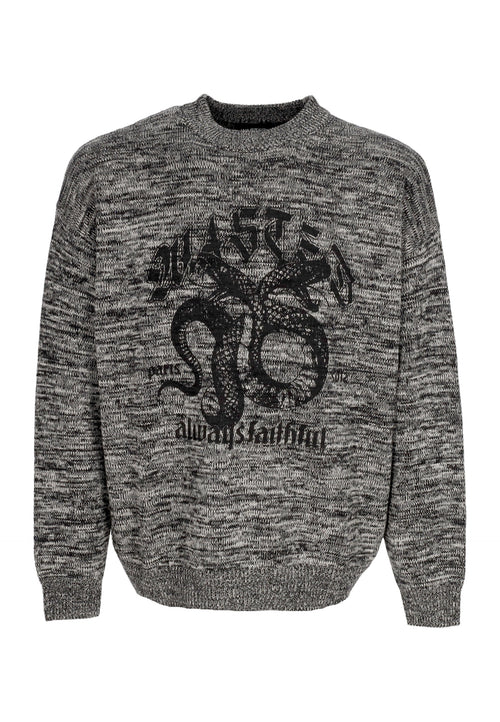 WASTED PARIS Maglione Uomo Lethal Sweater Black/charcoal da uomo