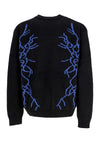 PHOBIA Maglione Uomo Lightning and Logo Jumper Black/blue da uomo