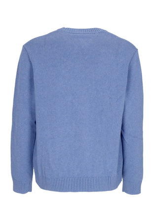 Tommy Hilfiger Maglione Uomo Logo Sweater Tempo Blue Melange da uomo