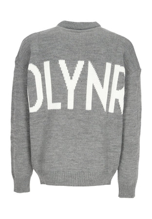 DOLLY NOIRE Maglione Uomo Sweater Logo Grey da uomo