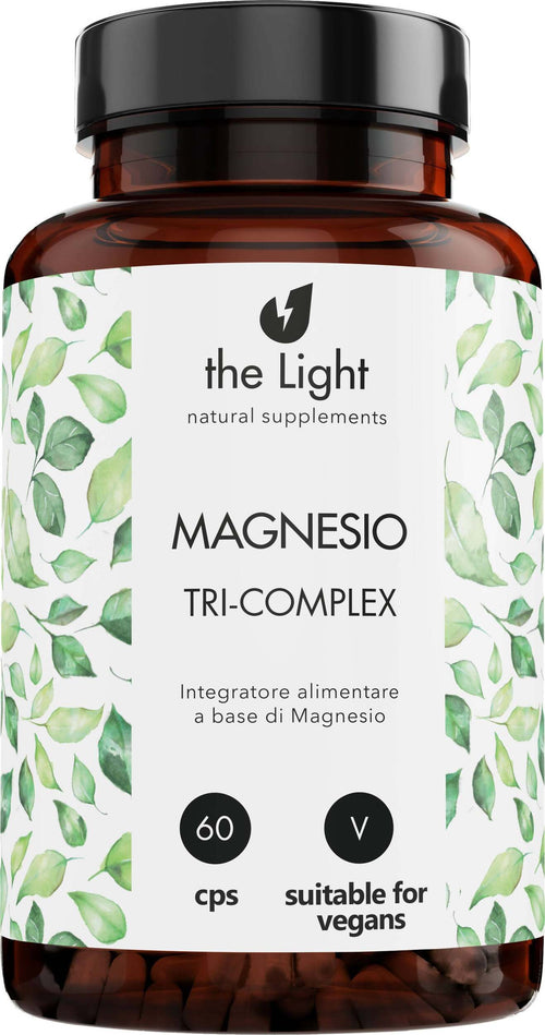 Magnesio Tri-Complex Integratore Con Magnesio Bisglicinato Gluconato E Ossido-Ad Alto Assorbimento Rigenerante Salute e cura della persona/Vitamine minerali e integratori/Singoli minerali/Magnesio The Light Nutrition - Milano, Commerciovirtuoso.it