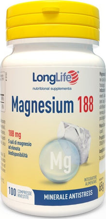 MAGNESIUM-188-integratore-alimentare-100-compresse-Long-Life