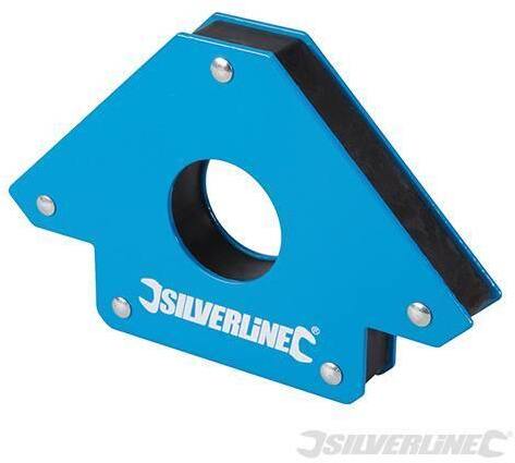 Magnete per saldatura 125mm mantiene lamiere in posizione 45° 90°e 135° Silverline