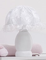 Lampada Abat-Jour Italbaby Romantic Bianco