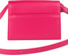 MAISON-KITSUNE-Mini-Preppy-Baguette-borsa-in-pelle-in-magenta-da-donna
