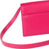 MAISON-KITSUNE-Mini-Preppy-Baguette-borsa-in-pelle-in-magenta-da-donna