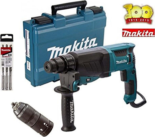 MAKITA TASSELLATORE ELETTRICO HR 2630T CON MANDRINO AUTOSERRANTE 26MM 800W SDS Fai da te/Utensili elettrici e a mano/Accessori per utensili elettrici/Accessori per trapani/Mandrini Trade Shop italia - Napoli, Commerciovirtuoso.it