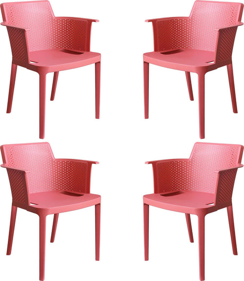 MAKKA---set-di-4-poltrone-da-esterno-ed-interno-in-plastica-Rosso-corallo-Milani-Home