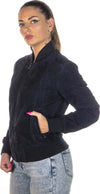 Malesia---Bomber-Donna-Blu-in-vera-pelle-camoscio