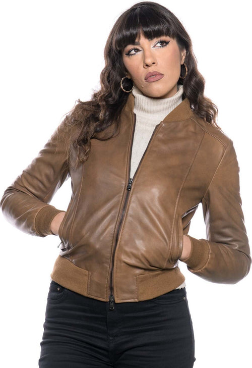 Malesia---Bomber-Donna-Cuoio-in-vera-pelle