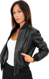 Malesia---Bomber-Donna-Nero-in-vera-pelle