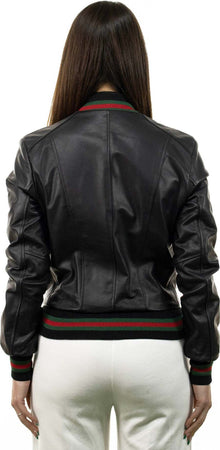 Malesia---Bomber-Donna-Nero-Special-Edition-in-vera-pelle