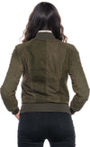 Malesia---Bomber-Donna-Verde-in-vera-pelle-camoscio