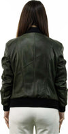 Malesia---Bomber-Donna-Verde-in-vera-pelle