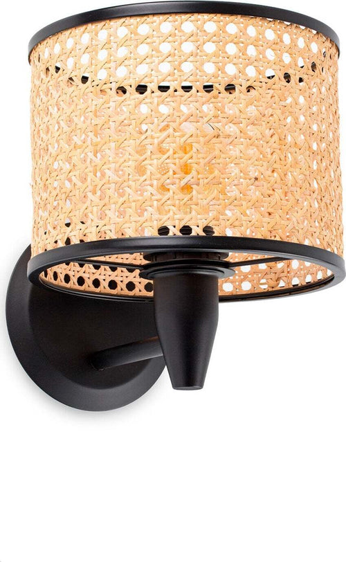 MAMBO Lampada da parete nera/ratan Illuminazione/Illuminazione per interni/Illuminazioni per pareti/Applique Led Mall Home - Napoli, Commerciovirtuoso.it