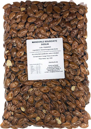 Mandorle di Sicilia Sgusciate Mandorle Italiane al Naturale Sotto Vuoto Mandorla Siciliana Senza Guscio Mandorle sgusciate Tipici & Food - Bronte, Commerciovirtuoso.it