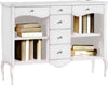 MANDY---libreria-in-legno-massello-120x36x87-Bianco-Milani-Home
