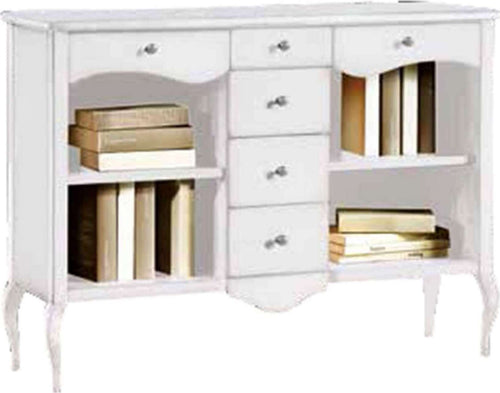 MANDY---libreria-in-legno-massello-120x36x87-Bianco-Milani-Home
