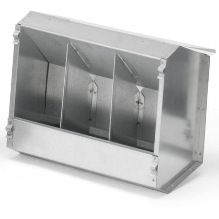 Mangiatoia zincata a tramoggia per gabbia da ingrasso conigli