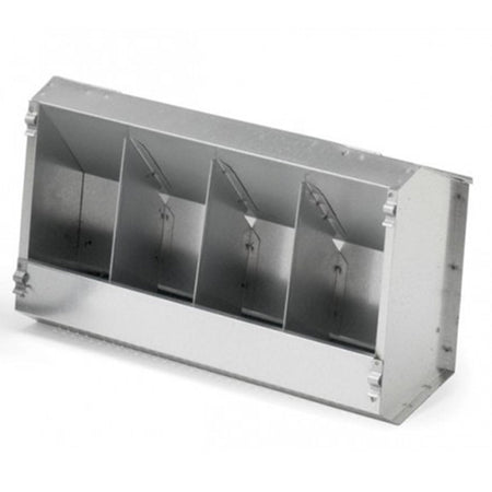 Mangiatoia zincata a tramoggia per gabbia da ingrasso conigli