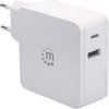 MANHATTAN-Alimentatore-60W-con-porte-USB-C-e-USB-A-Bianco