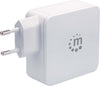 MANHATTAN-Alimentatore-60W-con-porte-USB-C-e-USB-A-Bianco