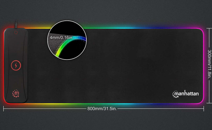 Manhattan-Tappetino-Mouse-Gaming-XXL-con-LED-RGB-e-Caricatore-Wireless-10W
