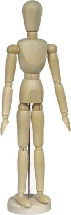 Manichino-30-Cm-Snodabile-Uomo-Male-In-Legno-Belle-Arti-Mobili-Per-Disegno-Allestimento-Bozzetti