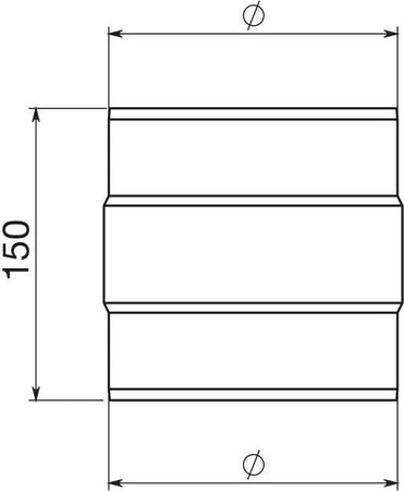 Manicotto di giunzione per canna fumaria stufa a Legna in acciaio nero da 1,2 mm Fai da te/Caminetti e accessori/Accessori per caminetto/Tubi di scarico La Zappa - Altamura, Commerciovirtuoso.it