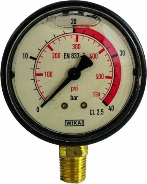 Manometro in abs ø 63mm con scala 0/40 bar e attacco radiale R 1/4
