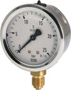 Manometro in inox ø 63mm con scala 0/25 bar e attacco radiale G 1/4